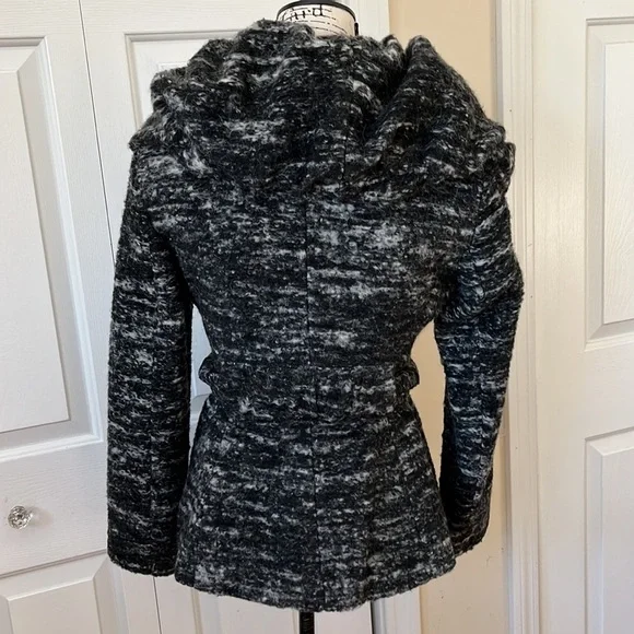 ZARA Wool & Mohair shawl collar jacket Sz Medium $149 - Picture 4 of 11